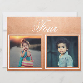 Brud Groom Ålder Elegant Rosa Guld Bordskortnummer Inbjudningar