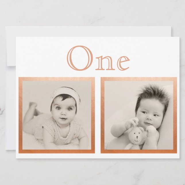 Brud Groom Anpassad Ålder Roséguld Bordnummer Inbjudningar (Framsida)