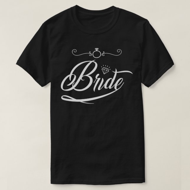 Brud Groom Bröllop Möhippa Äktenskap Br T Shirt (Design framsida)