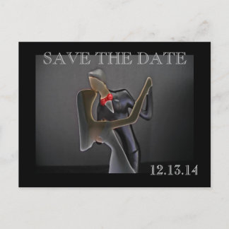 Brud Groom elegant anpassad Save the Date postkort Meddelande Vykort