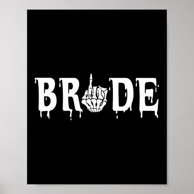 Brud Groom Skelett Hand Halloween Bröllop Chelor Poster (Framsidan)