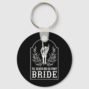 Brud Groom Skelett Hand Par Matchande Bröllop Nyckelring