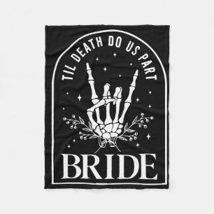 Brud Groom Skelett Sten Hand Par Bröllop Hal Fleecefilt