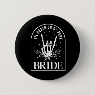 Brud Groom Skelett Sten Hand Par Bröllop Hal Knapp