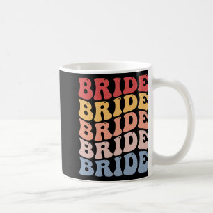 Brud Groovy Bröllop Henparty Fest Kaffemugg