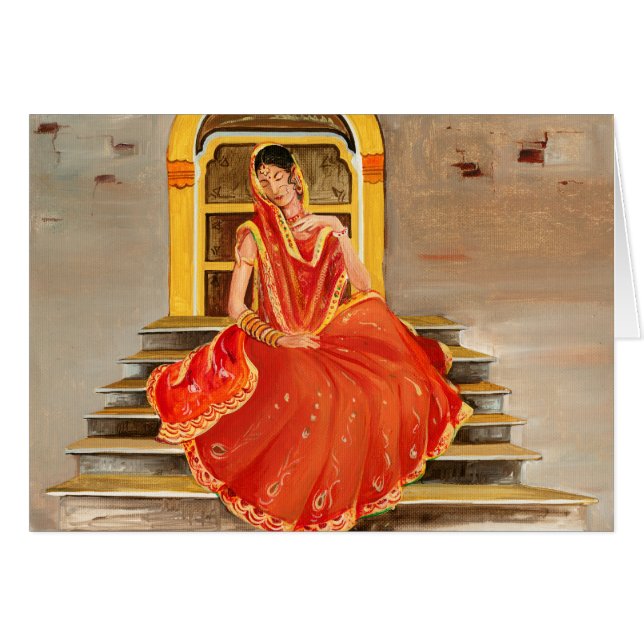 Brud Hälsningskort (Framsidan Horizontal)