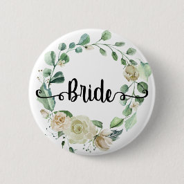 Brud Hand lettering chic kalligrafi rosenkranz Knapp