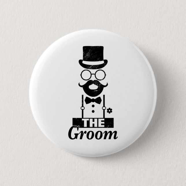 Brud Huka Groom Siltparty  Knapp (Framsida)