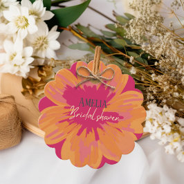 Brud i blom Pink floral Bröllopsdusch  Gåvor Etiketter