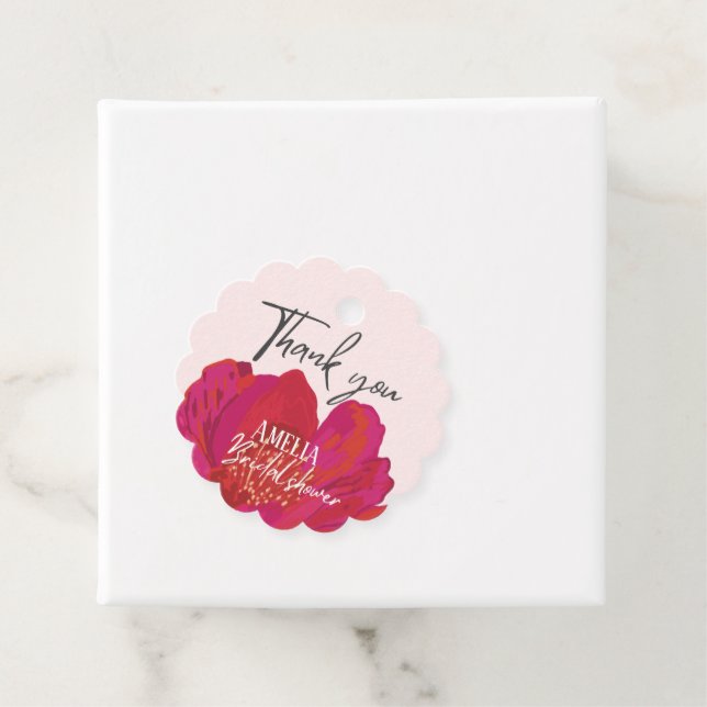 Brud i blomning blomster Bröllopsdusch Gåvor Etiketter (På plats)