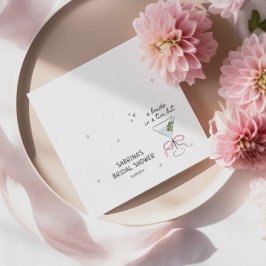 Brud i en liten bröllopsdusch pappersservett