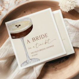 Brud i en liten espressomartini - bröllopsfest pappersservett