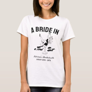 Brud i en liten martini möhippa Espresso T Shirt