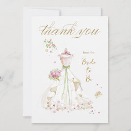 Brud i rodnad i blom Brud att bli Tack Kort