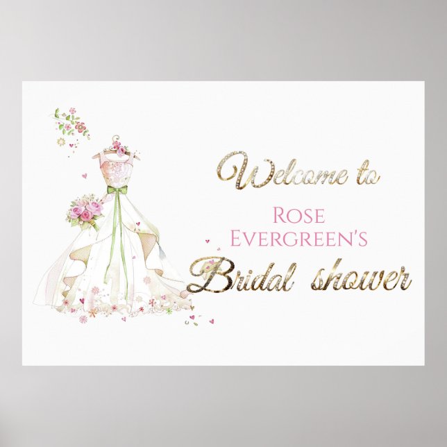 Brud i rodnad i brud-till-blivande blomning poster (Framsidan)