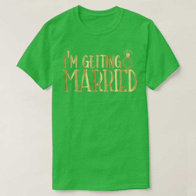 Brud Jag gifter mig Bröllop Möhippa  T Shirt (Design framsida)