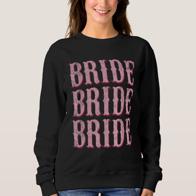 Brud Jag Gör Besättning Retro Sängkantsfest Brud B T Shirt (Framsida)