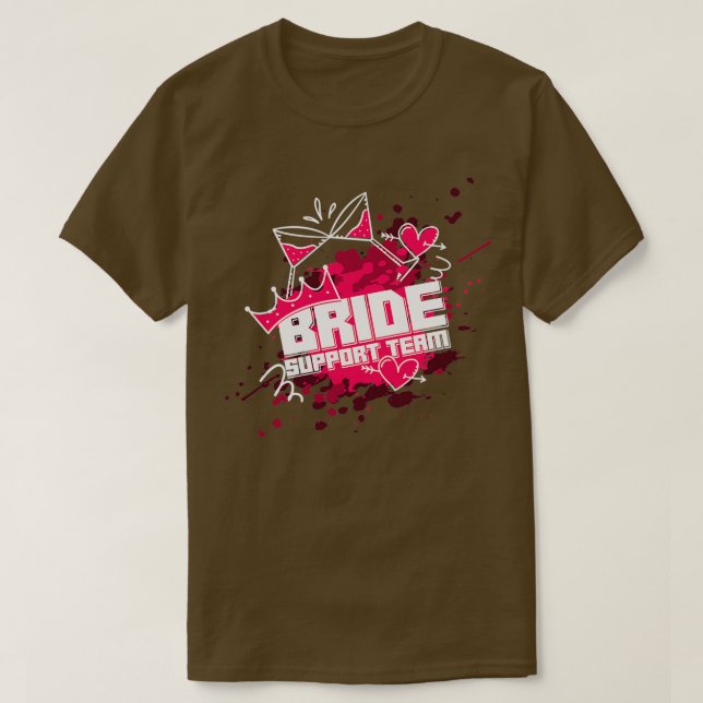 Brud JGA bröllopsfest T Shirt (Design framsida)