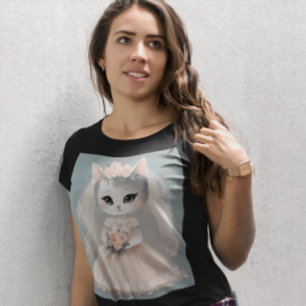 BRUD KATT BRÖLLOP T-SHIRT
