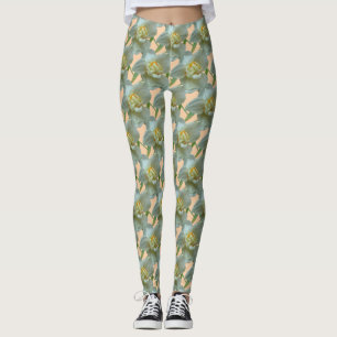 Brud- lägga benen på ryggen för kronapåsklilja leggings