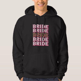 Brud Leopard Rodeo Cowgirl Systerfest Bröllop Hoodie