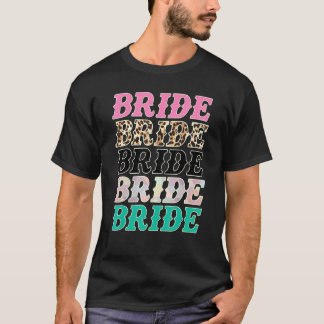 Brud Leopard Rodeo Cowgirls Systerfest Fest Tjejtr T Shirt