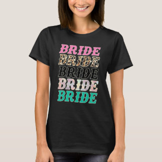 Brud Leopard Rodeo Cowgirls Systerfest Fest Tjejtr T Shirt