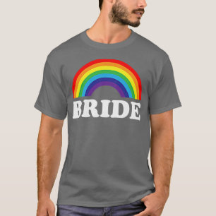 Brud, lesbisk möhippa regnbåge, brud- t shirt