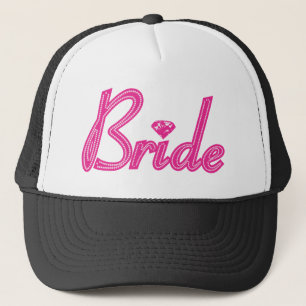 Brud med Bling - rosa Truckerkeps