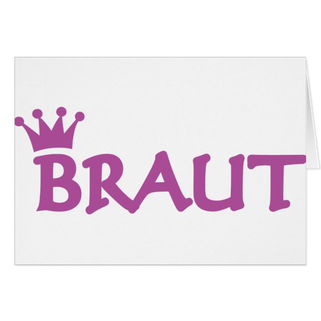 brud med kronasymbolen hälsningskort (Framsidan Horizontal)