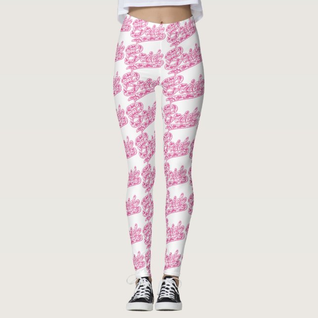 Brud med rosa blomma leggings (Framsida)