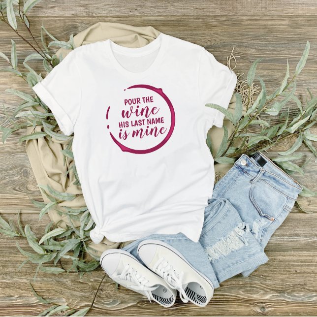Brud med vintema t shirt (Wine-themed Bride T-shirt)