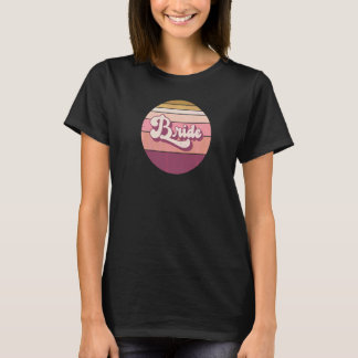 Brud Möhippa Hen Night Retro Vintage Solnedgång T Shirt