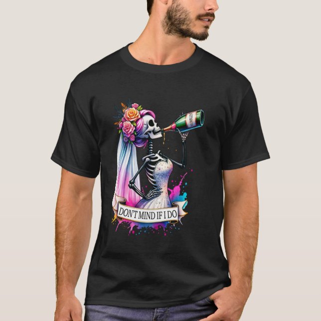 Brud Möhippa Mäklar Glaset T Shirt (Framsida)