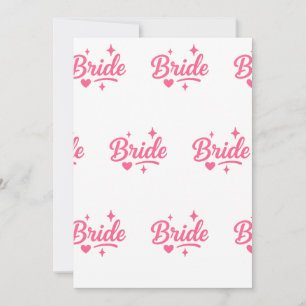 Brud Neon Rosa Inbjudningar
