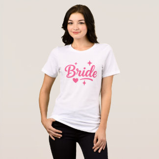 Brud Neon Rosa Skrift T Shirt