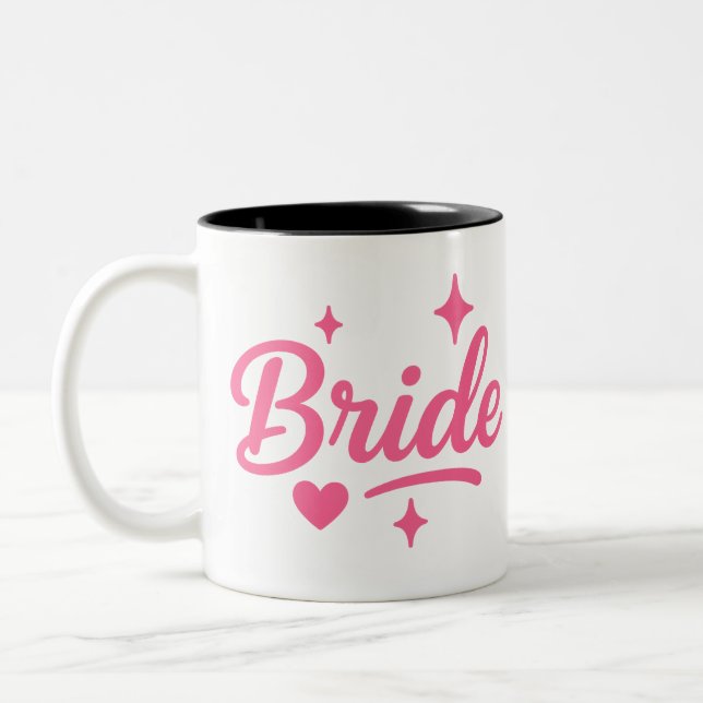 Brud Neon Rosa Två-Tonad Mugg (Vänster)