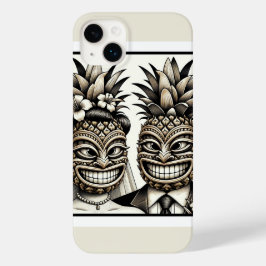 Brud och brudgum Aloha Pineapple Tiki Head Bröllop