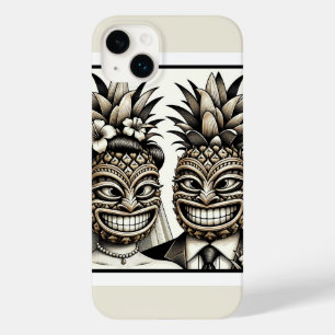 Brud och brudgum Aloha Pineapple Tiki Head Bröllop