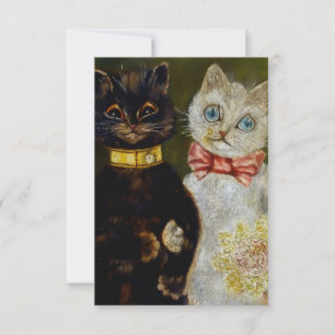 “Brud och brudgum” av Louis Wain Tack Kort