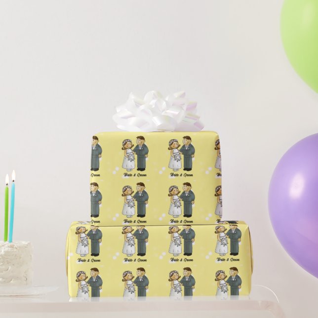 Brud och brudgum bröllopsfirande presentpapper (Festgåvor)