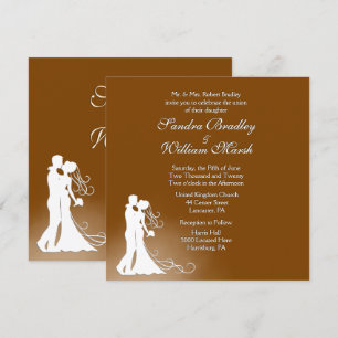 Brud och Brudgum Chocolate Wedding Inbjudningar