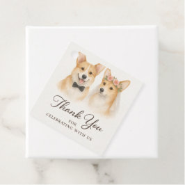 Brud Och Brudgum Corgi Bröllopsgåva Tack Gåvor Etiketter