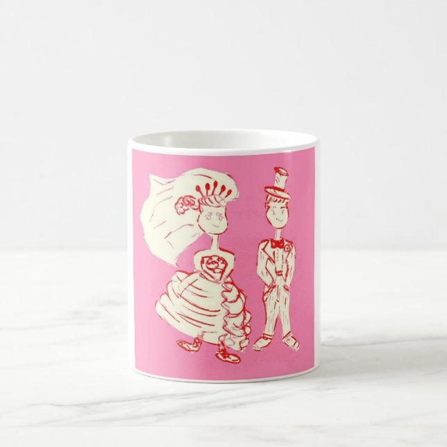 Brud och brudgum kaffemugg (Center)