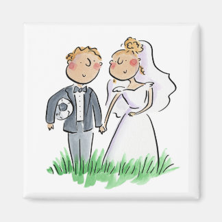 Brud och brudgum magnet