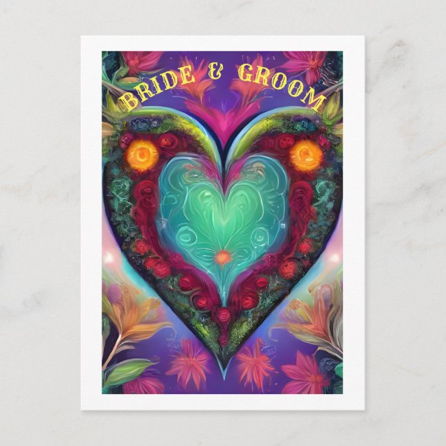 BRUD OCH BRUDGUM   MEDDELANDE VYKORT (Framsida)