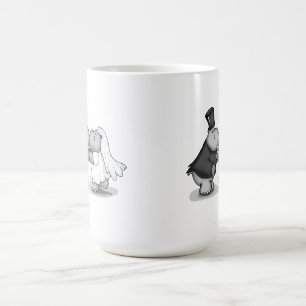 Brud och brudgumflodhästmugg kaffemugg