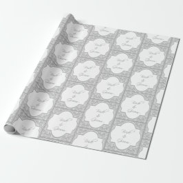Brud och brudgumme inramade bröllop presentpapper