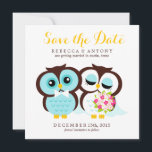 Brud och brudgumme Ugglor Bröllop Spara datum Spara Datumet<br><div class="desc">Whimsical och söta spara datum-kort. Besök vår butik för fler färgalternativ och matchande produkter.</div>
