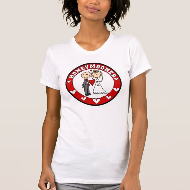 Brud och brudgumperson på bröllopsresaTshirt Tröja (Framsida)